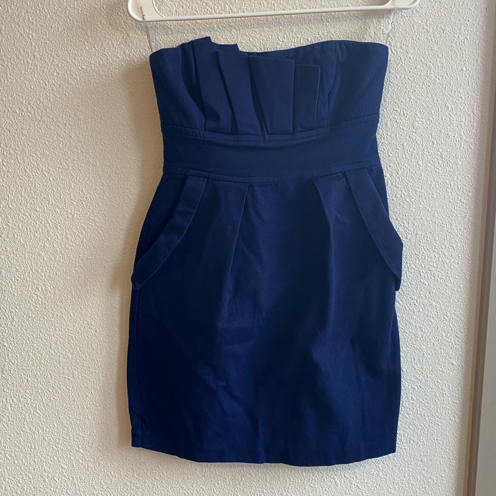 Special Occasion Strapless Navy Dress 💙